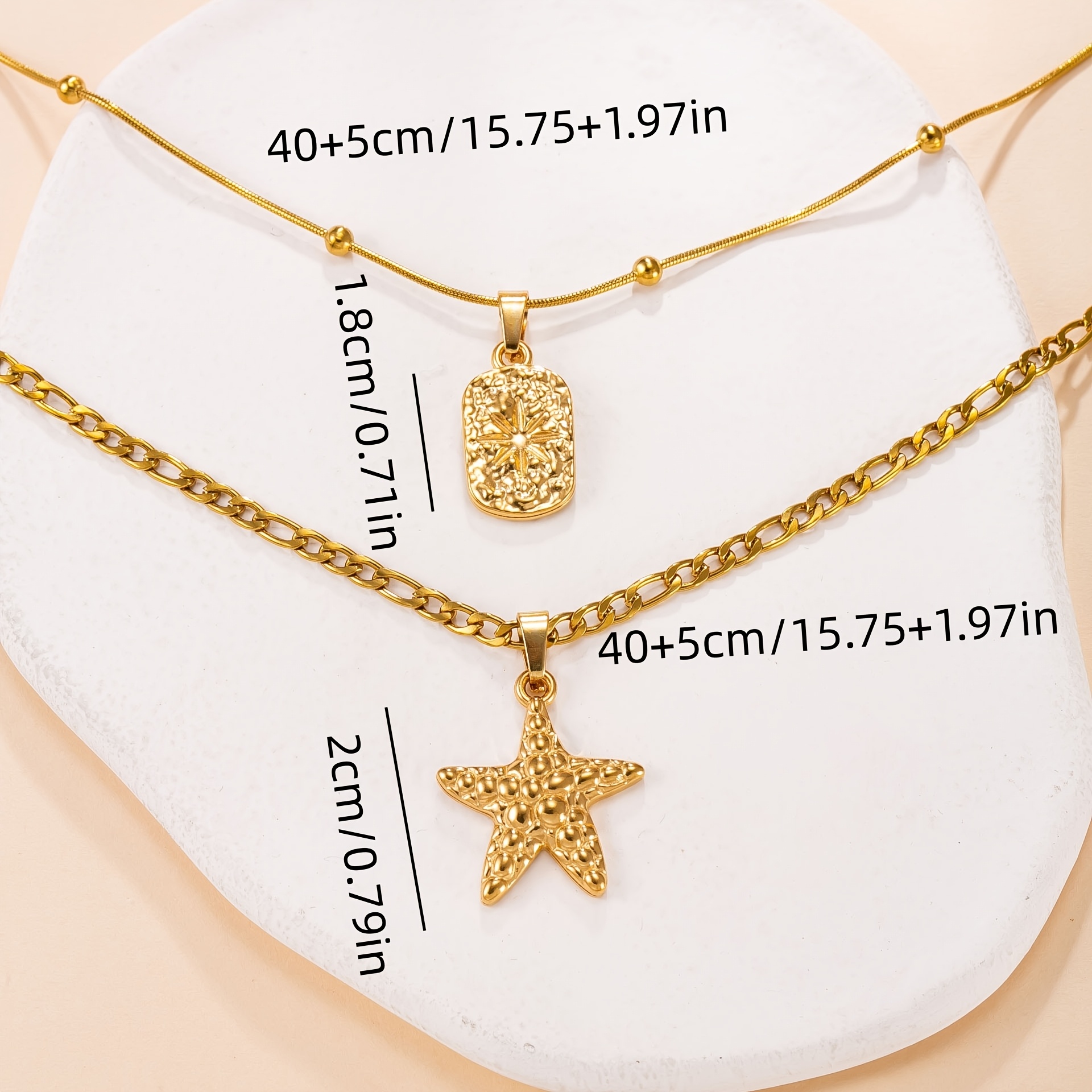 2pcs Women's 18K Golden Plated Starfish Jewelry Set — Gift for Her